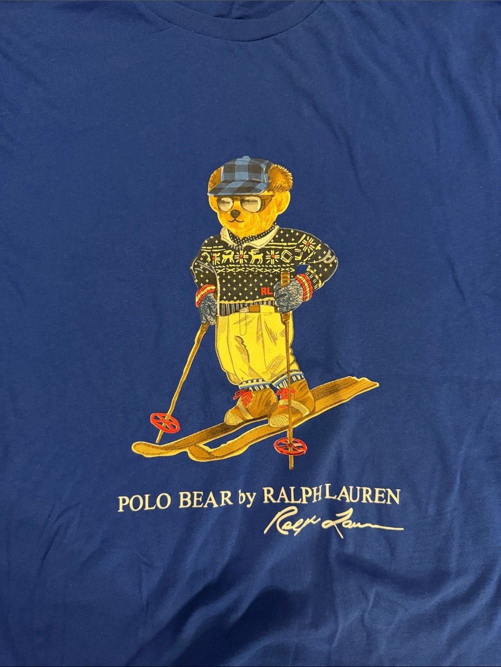 Polo by Ralph Lauren Royal Blue Polo Bear Ski Graphic Tee - Picture 2 of 4